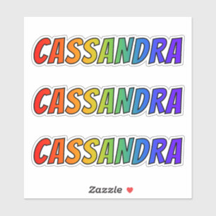 Sticker Prénom "CASSANDRA" avec la coloration