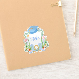 Sticker Preppy Southern Cowgirl Monogram Carré