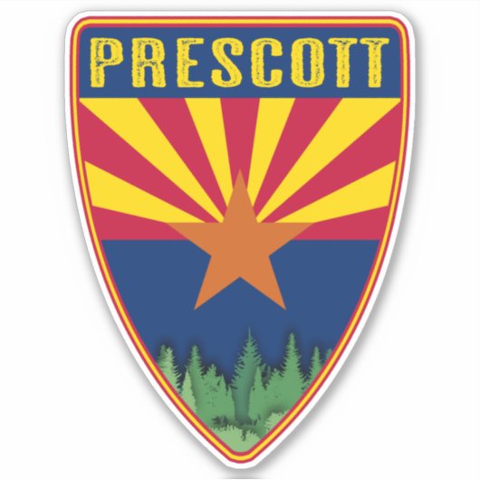 Sticker Prescott Arizona Shield (Devant)