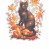 Sticker Présentation magique Chat Pastel Sorcière Casquett (Devant)