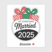 Sticker Présentations de Noël modernes | 1er Noël marié (Feuille)