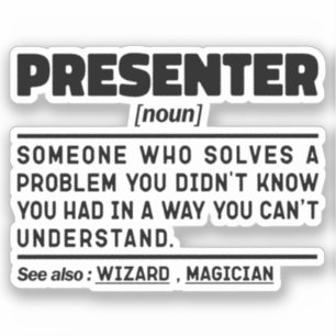 Sticker Présententer Noun TV Travailleur Cool News Reporte