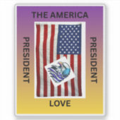 STICKER PRÉSIDENT DE L'AMÉRIQUE (Devant)