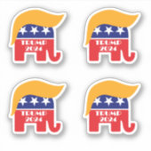 Sticker Président Trump 2024 République républicaine des c (Devant)