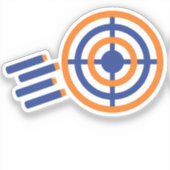 Sticker Prêt, Objectif, Fête ! Nerf Gun fête d'anniversair (Recto)
