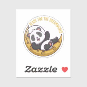 Sticker Prêt pour le monde des rêves Bonjour petit panda e