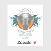 Sticker Prêt pour le Yoga ? - Le Lotus Blanc (Feuille)