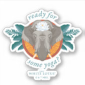 Sticker Prêt pour le Yoga ? - Le Lotus Blanc (Devant)