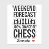 Sticker Prévision de fin de semaine - 100% de chance d'éch (Feuille)