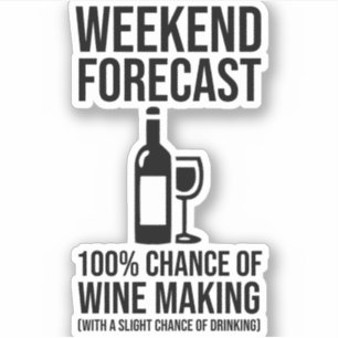 Sticker Prévisions de week-end - 100% de chances de vinifi