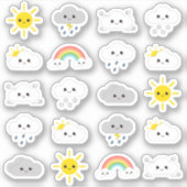Sticker Prévisions météo Kawaii Bujo Planner (Devant)