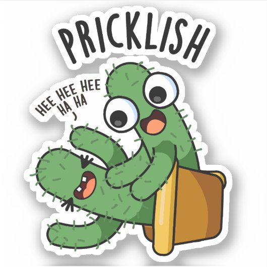Sticker Pricklish Funny Cactus Puns (Devant)