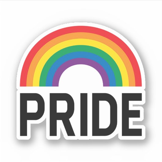 Sticker Pride arc-en-ciel (Devant)