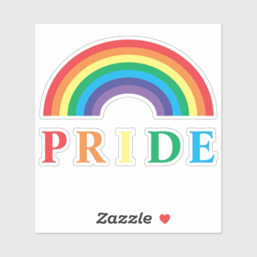 Sticker Pride arc-en-ciel (Feuille)