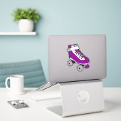Sticker Pride Asexuelle Patinage Purple Retro Patinage à r (Ordinateur portable sur le bureau)