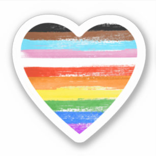 Sticker Pride de Progrès - Coeur peint