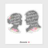 Sticker Pride et Préjugés Citation du livre M. Darcy Eliza (Feuille)