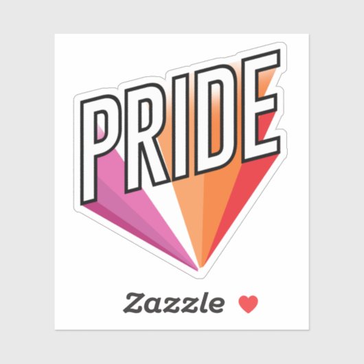 Sticker Pride lesbienne (Feuille)