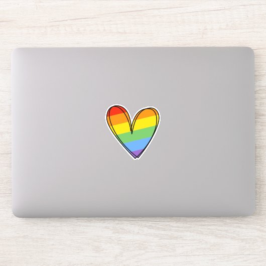 Sticker Pride Rainbow LGBTQ Mariage cardiaque (Ordinateur)