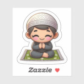 Sticker Prière islamique motivationnelle pour les garçons  (Feuille)