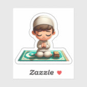 Sticker Prière islamique motivationnelle pour les garçons  (Feuille)