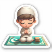 Sticker Prière islamique motivationnelle pour les garçons  (Devant)