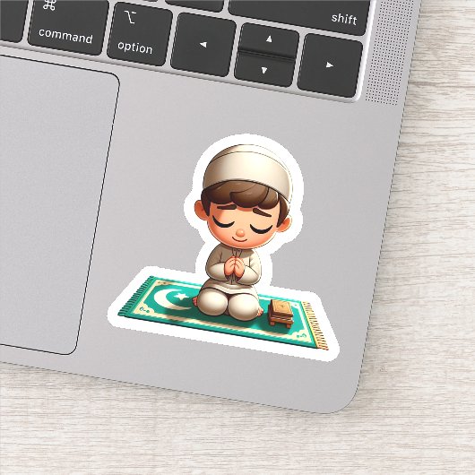Sticker Prière islamique motivationnelle pour les garçons  (Détail)