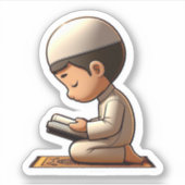 Sticker Prière islamique motivationnelle pour les garçons (Devant)