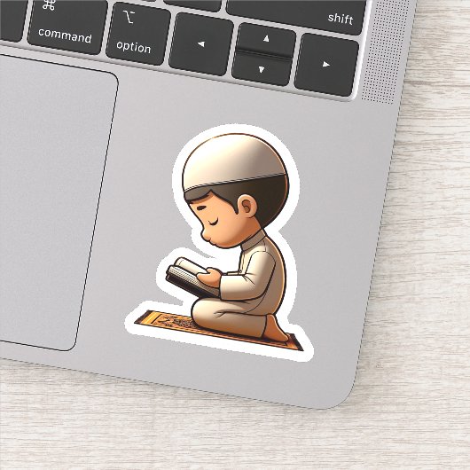 Sticker Prière islamique motivationnelle pour les garçons (Détail)