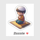 Sticker Prière islamique motivationnelle pour les garçons (Feuille)