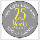 Sticker Prime de retraite avec nom et société (Feuille)