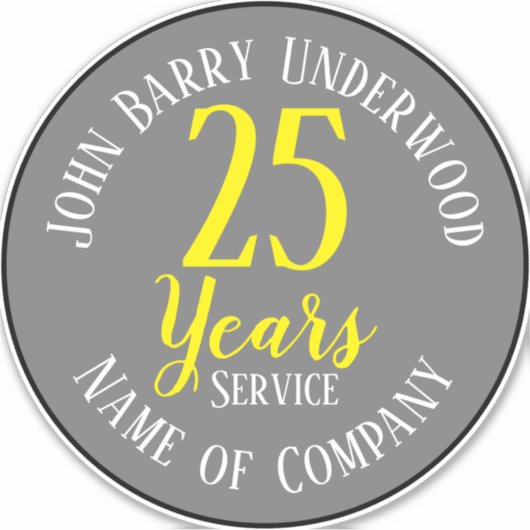 Sticker Prime de retraite avec nom et société (Devant)