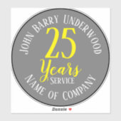 Sticker Prime de retraite avec nom et société (Feuille)