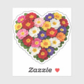 Sticker Primrose Heart February Birth Flower (Feuille)