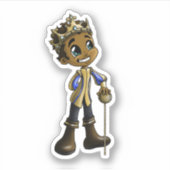 Sticker Prince afro-américain (Devant)