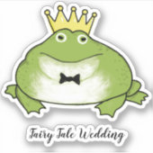 Sticker Prince de grenouille - Mariage de conte de fées - (Devant)