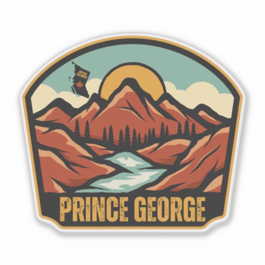 Sticker Prince George, Colombie-Britannique (Devant)