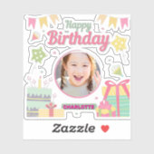 Sticker princess birthday (Feuille)