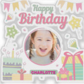Sticker princess birthday (Devant)