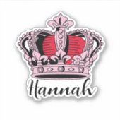 Sticker Princess Queen Crown personnalisable (Devant)