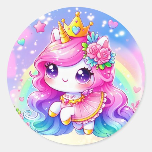 Sticker Princess Unicorn (Devant)
