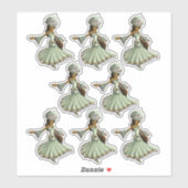 Sticker Princesse afro-américaine (Feuille)