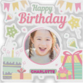 Sticker princesse anniversaire (Devant)