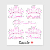 Sticker Princesse Couronne personnalisée (Feuille)