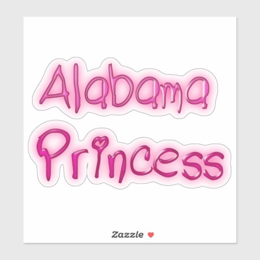 Sticker Princesse d'Alabama (Feuille)