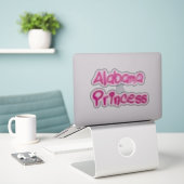 Sticker Princesse d'Alabama (Ordinateur portable sur le bureau)