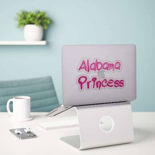 Sticker Princesse d'Alabama (Ordinateur portable sur le bureau)