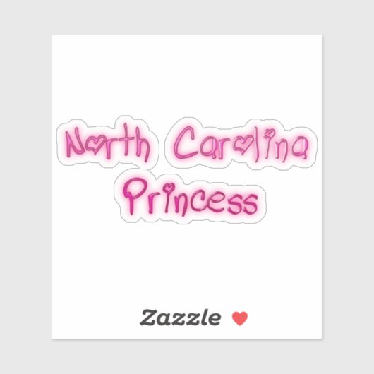 Sticker Princesse de Caroline du Nord (Feuille)