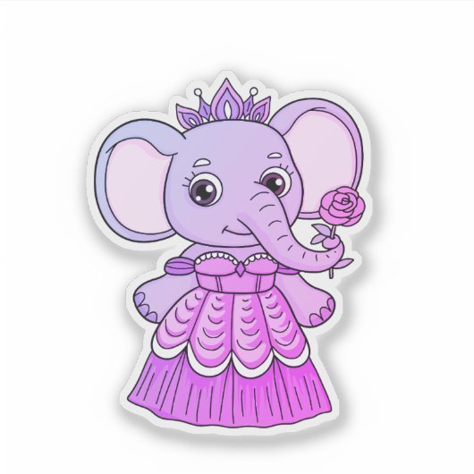 Sticker Princesse Eléphante (Devant)