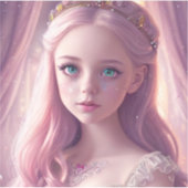 Sticker Princesse Étincelante Bleue Oeil (Devant)